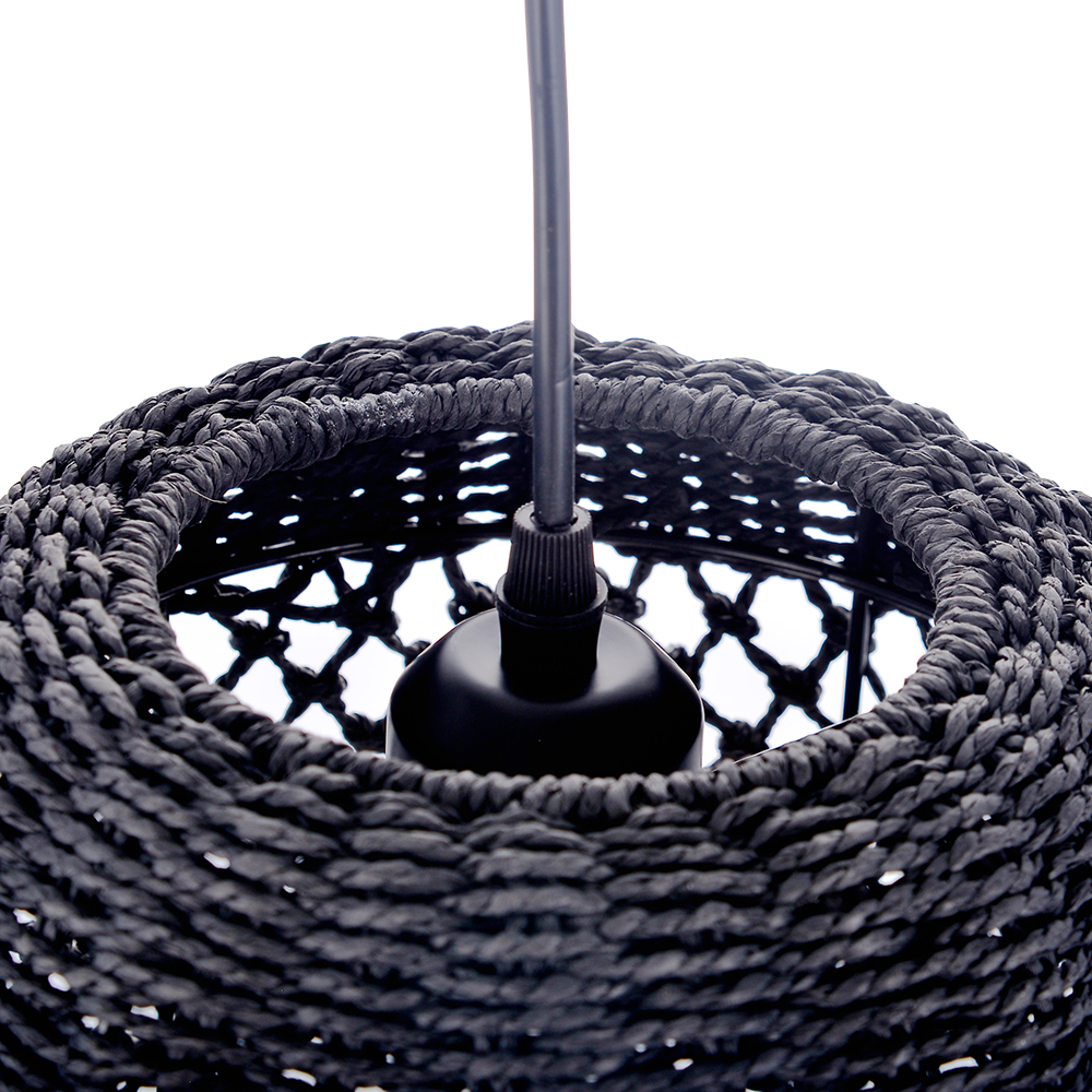 Restaurant Natural Seagrass Rattan Pendant Lamp Dining Room Lighting