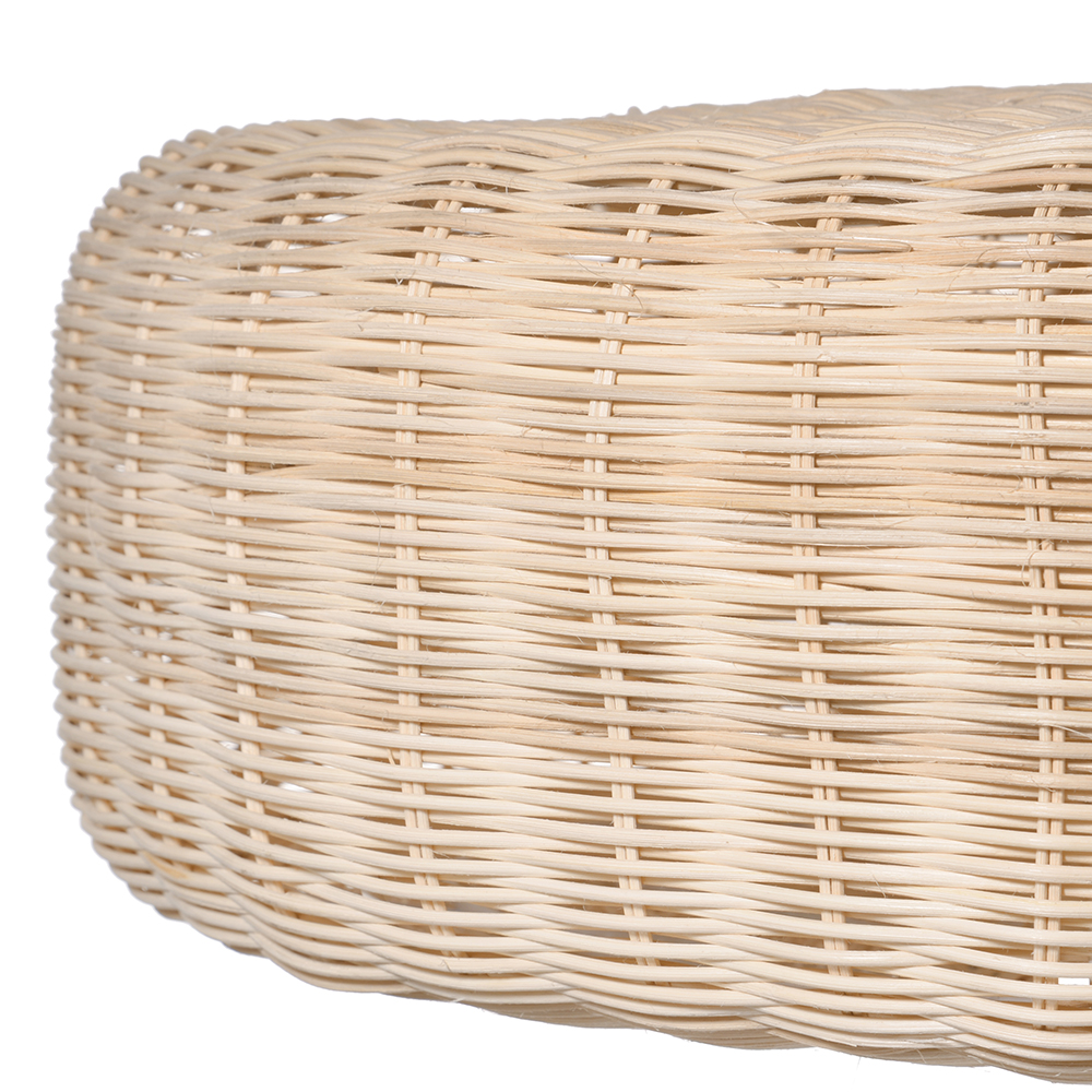 Handwoven Natural Rattan Lighting Fixture Japandi Living Room Hanging Lamp