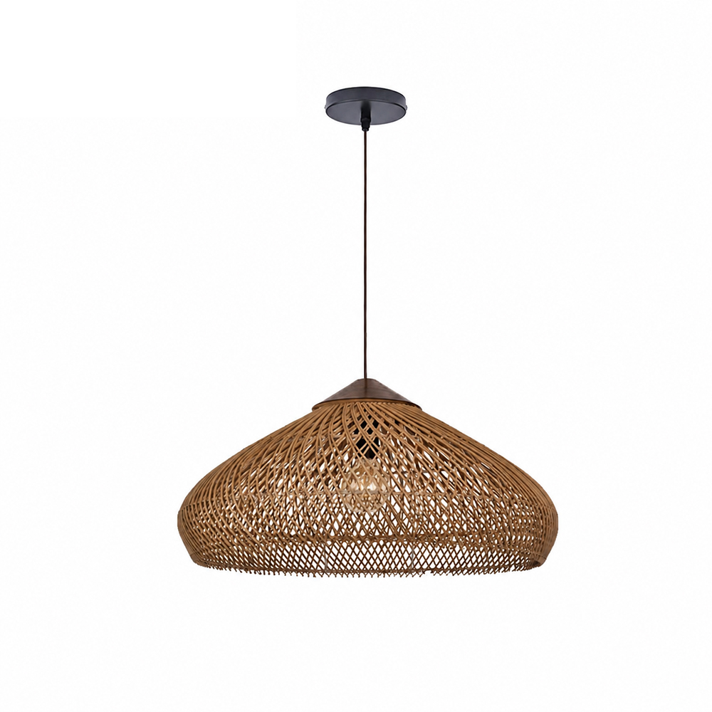 Pastoral Decor Rattan Pendant Light Creative Fixtures for Dining Areas, Living Rooms