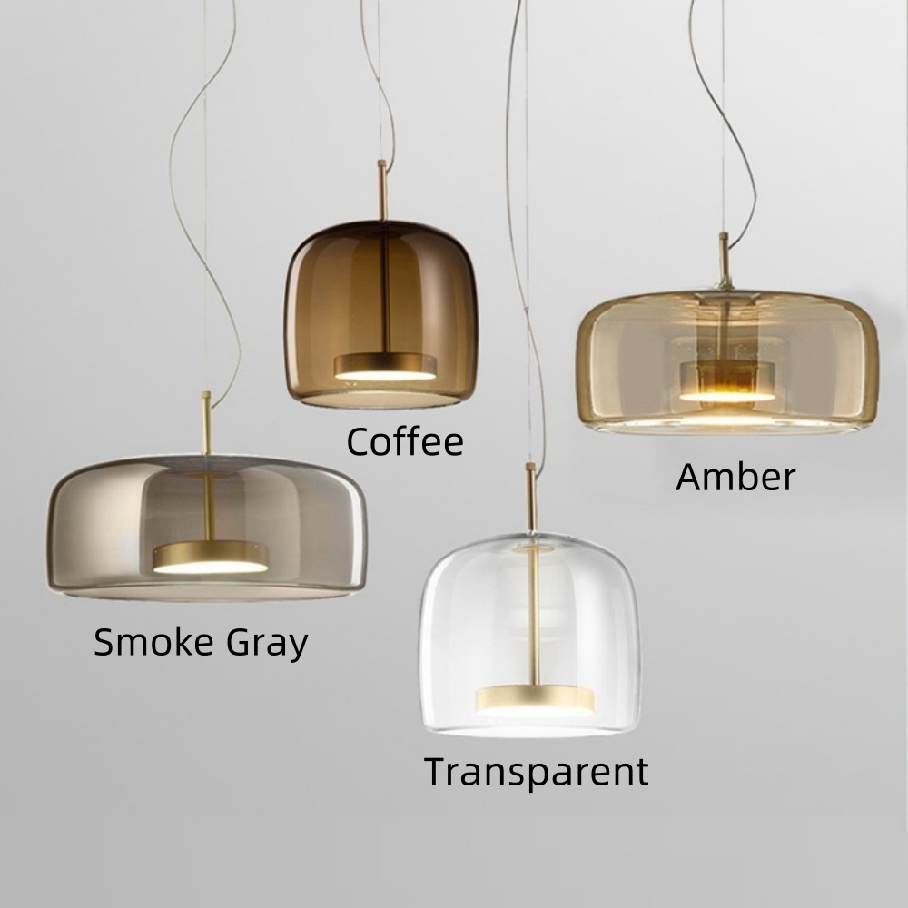 Modern Simple Dining Room Glass Single Head Pendant Light
