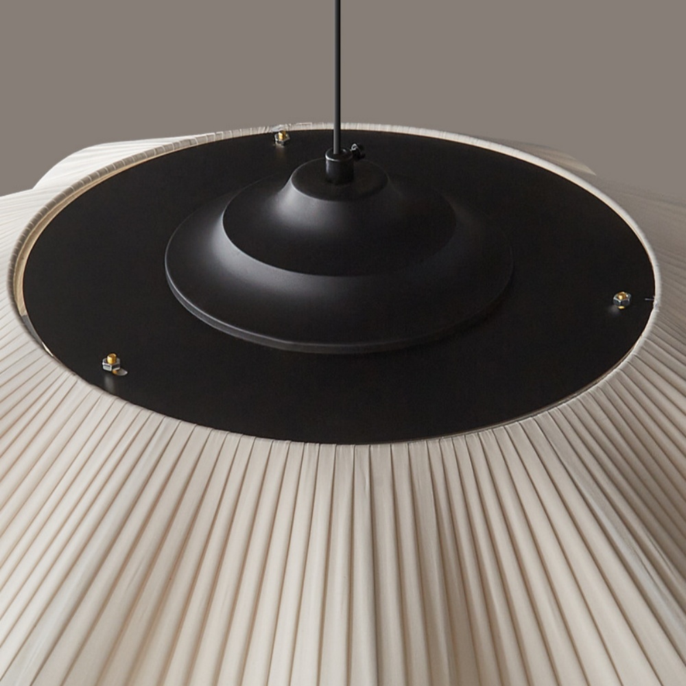 French Simple Fabric Pendant Light For Bedroom Dining Room