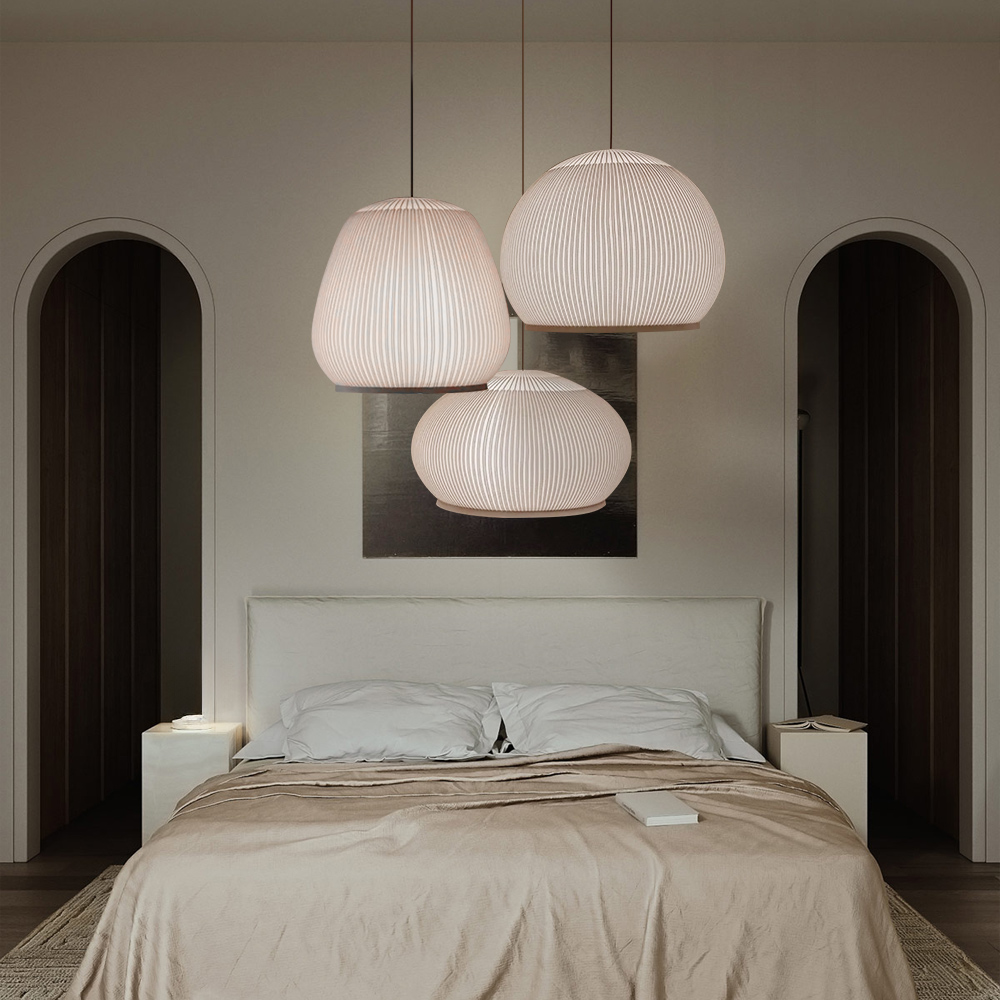 Modern Simple Fabric Woven Pendant Light Dining Room Lampshade