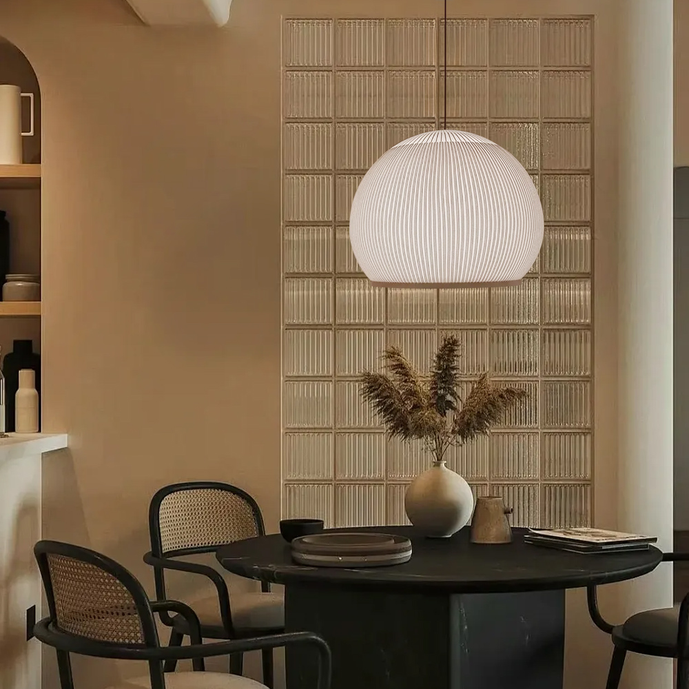 Modern Simple Fabric Woven Pendant Light Dining Room Lampshade