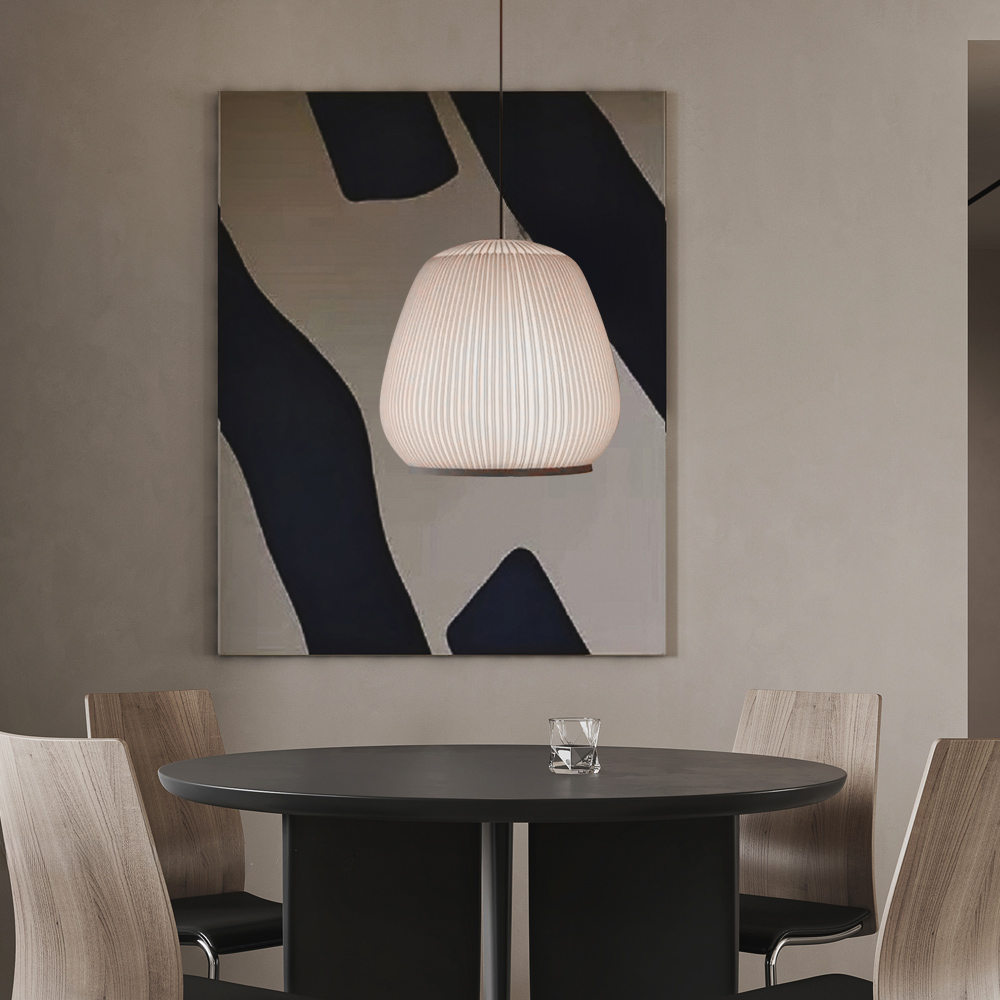 Modern Simple Fabric Woven Pendant Light Dining Room Lampshade