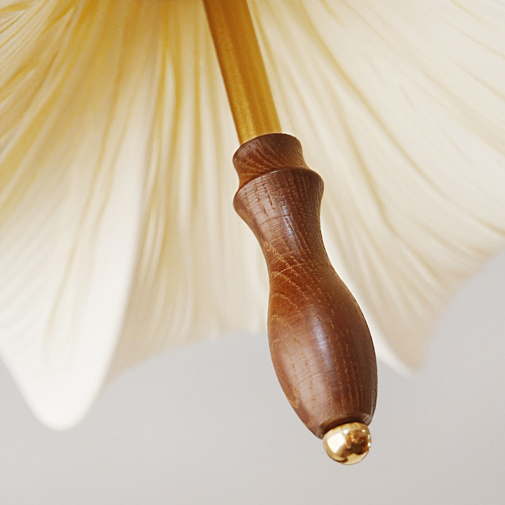 Retro Flower Shaped Fabric Ceiling Light Dining Room Bedroom Lamp