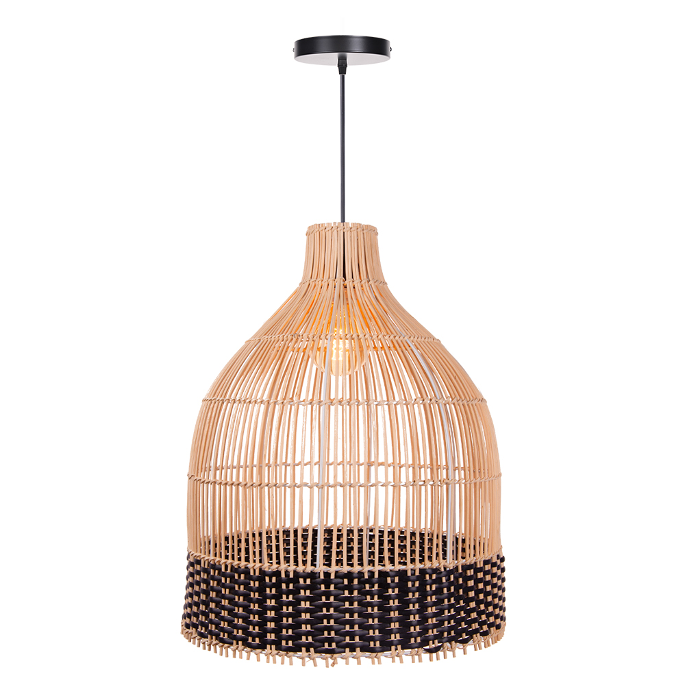 Japanese Rattan Woven Restaurant Chandelier Living Room Creative Hanging Lamp
