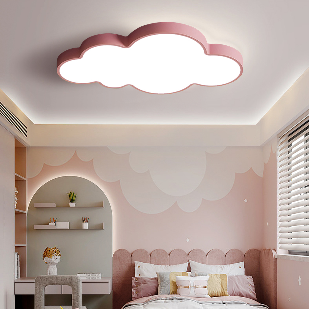Children's Bedroom Ceiling Light Cloud Pink Chandelier