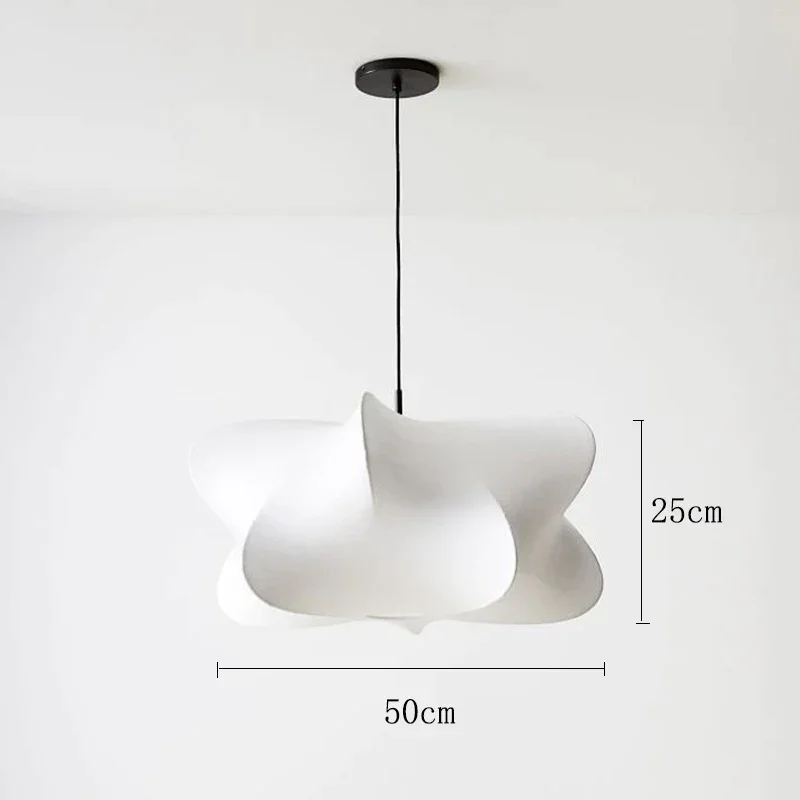 Minimalist Fabric Pendant Lamp Japandi Lighting For Dining Room