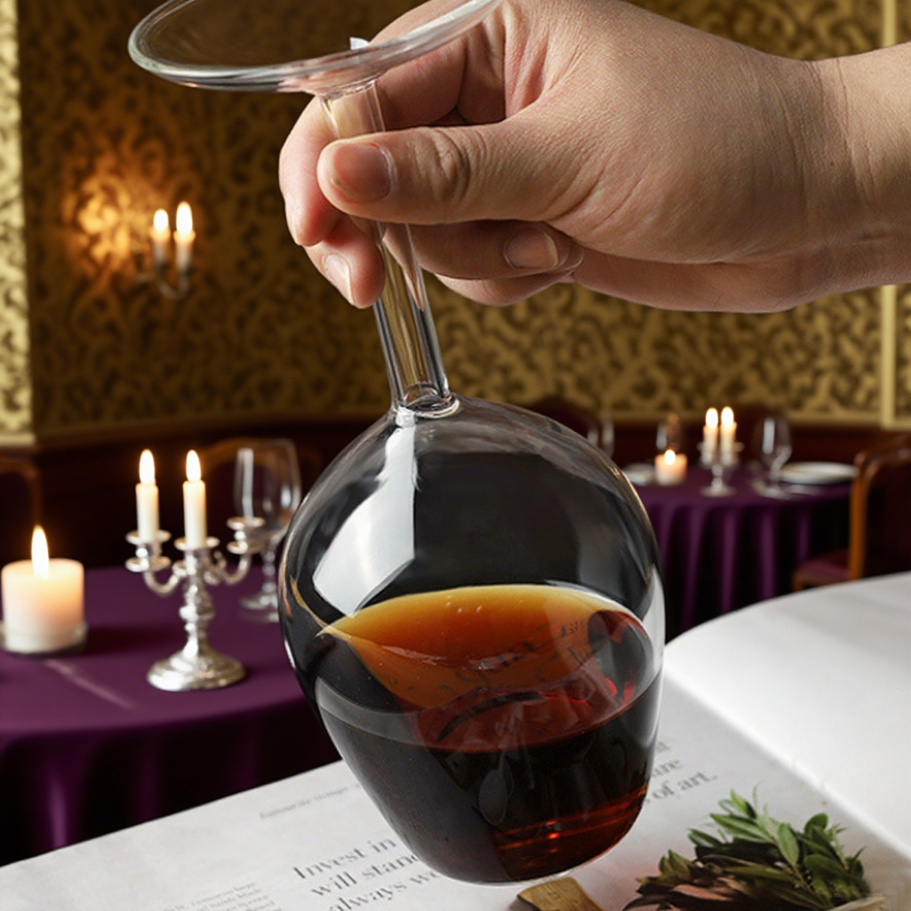 Exclusive creativity-14 oz Upside Down Wine Glass