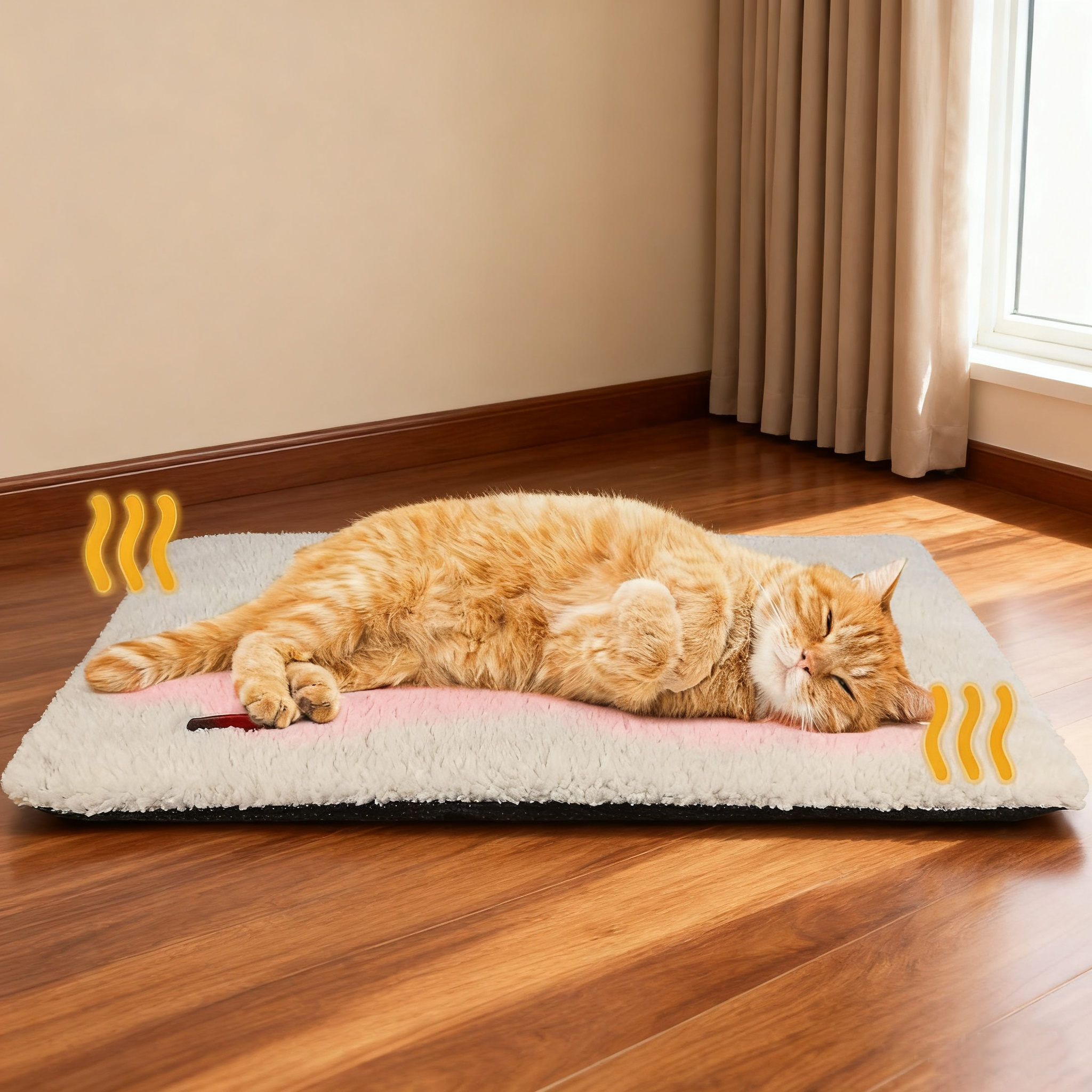 Self Warming Cat Bed Self Heating Cat Dog Mat for Indoor Outdoor