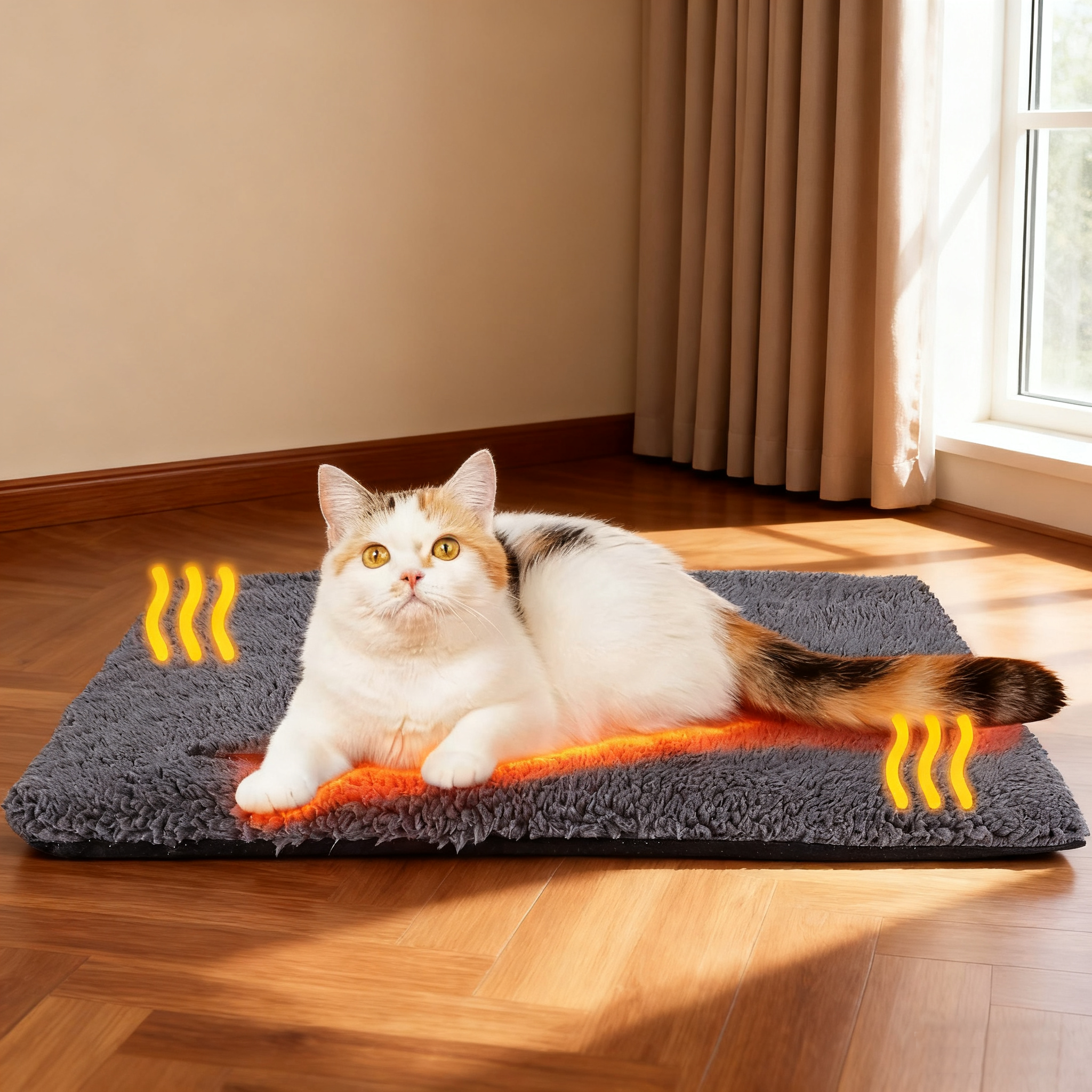 Self Warming Cat Bed Self Heating Cat Dog Mat for Indoor Outdoor