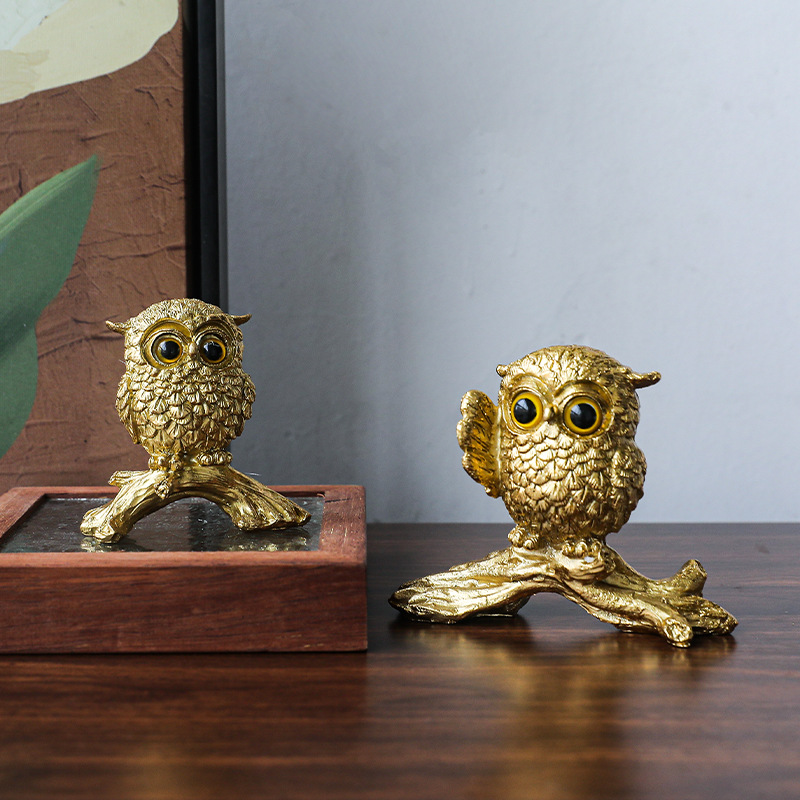 Owl Statue Collection Decoration