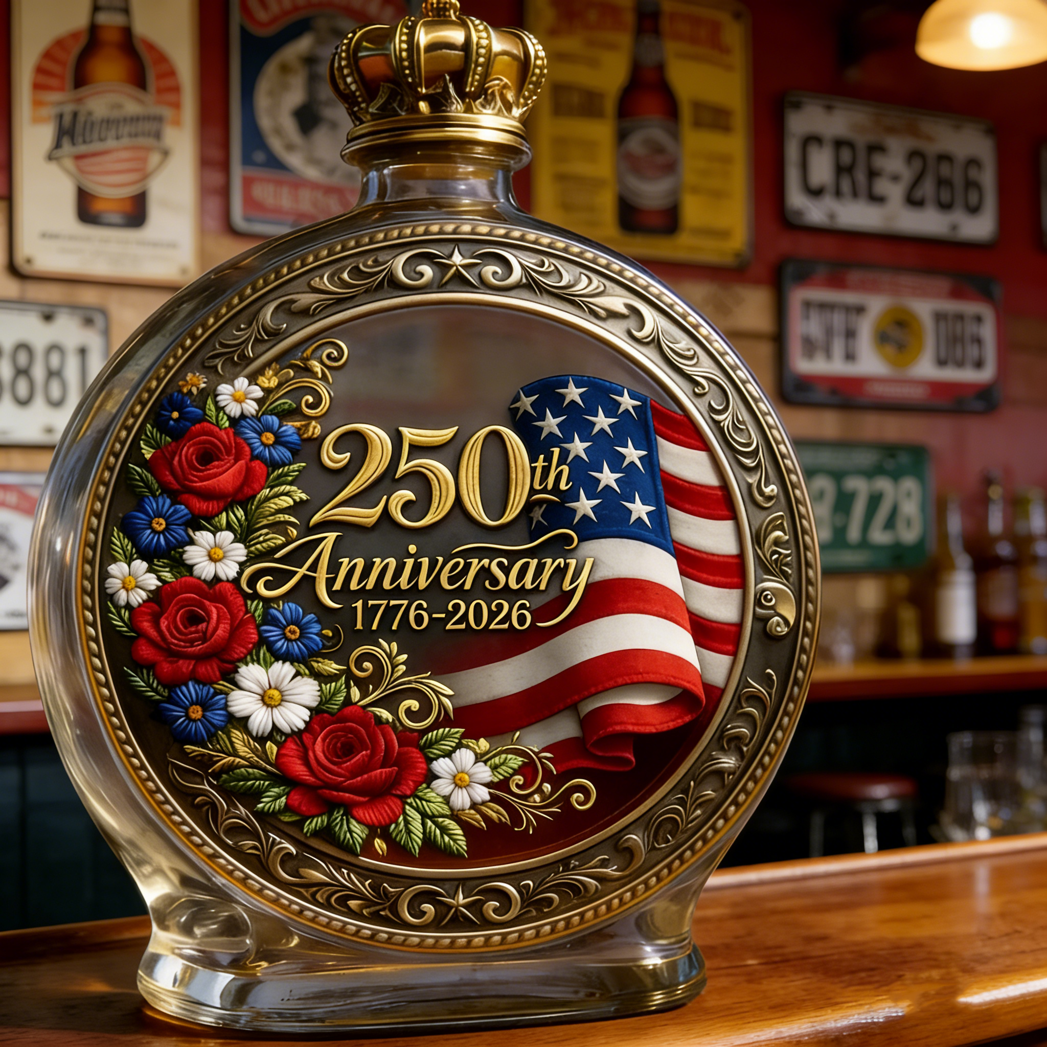250th Anniversary Commemorative Whiskey Bottle