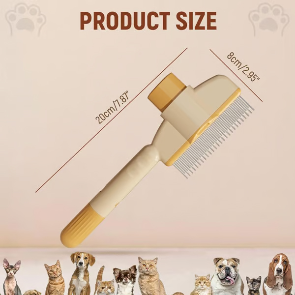🔥Self-cleaning Pet Flea Comb Grooming Brush