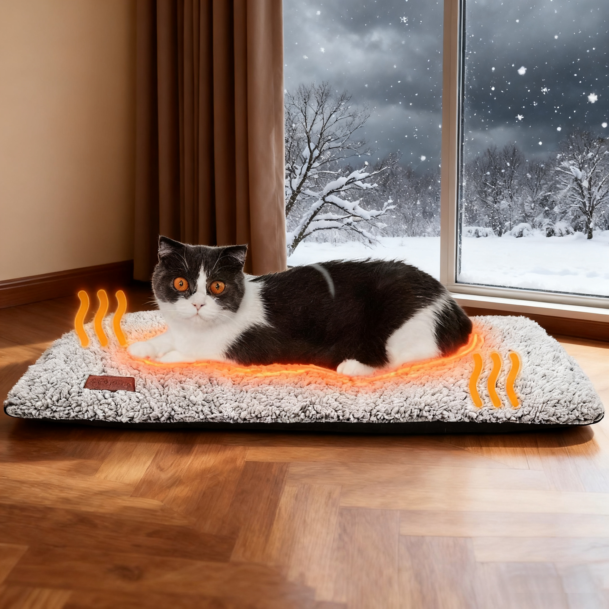 Self Warming Cat Bed Self Heating Cat Dog Mat for Indoor Outdoor