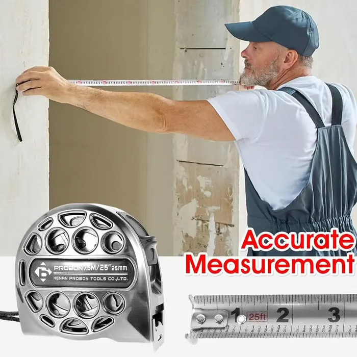 🎁Retractable Stainless Steel Tape Measure with Double Sided Scale