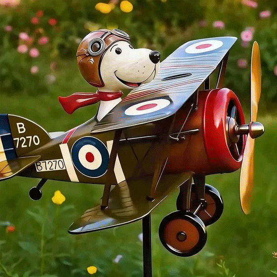 🔥🔥Pilot Puppy Garden Windmill