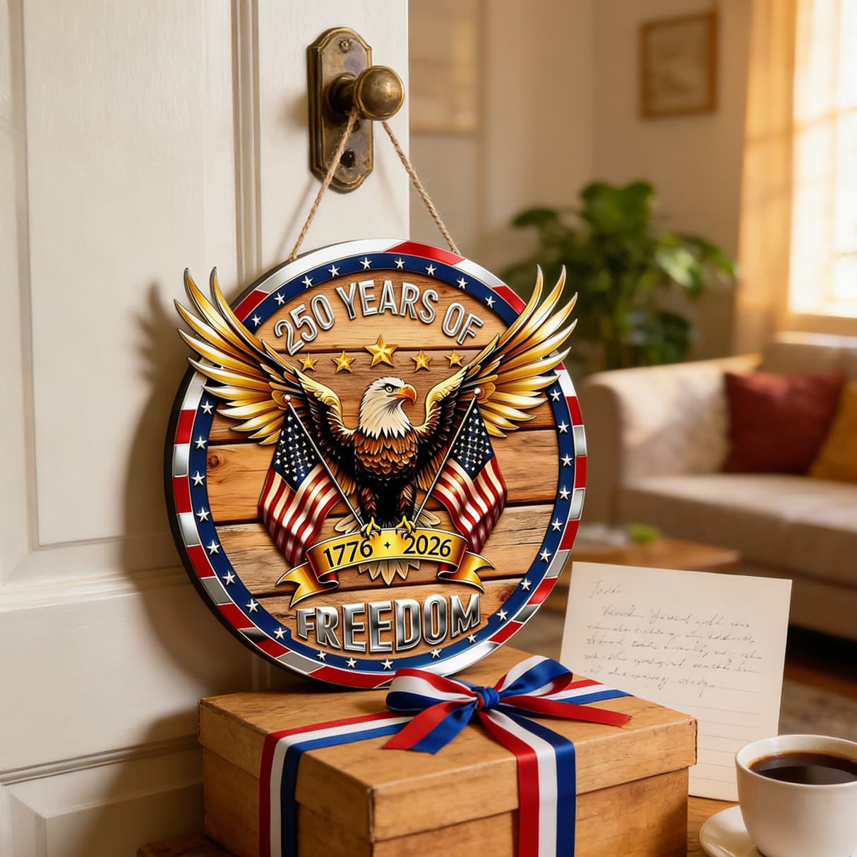 250th Anniversary Wooden Door Hanger