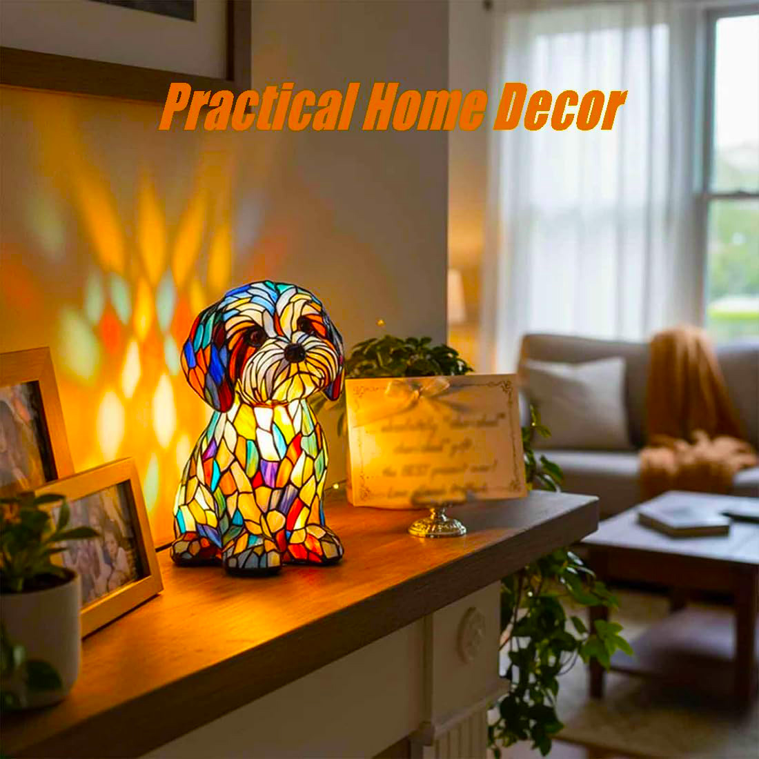 Vintage Puppy Themed Table Lamp