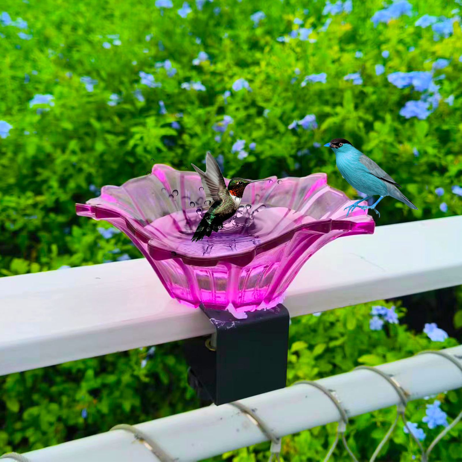 New Outdoor Garden Bird Bath Bowls & Bird Feeders