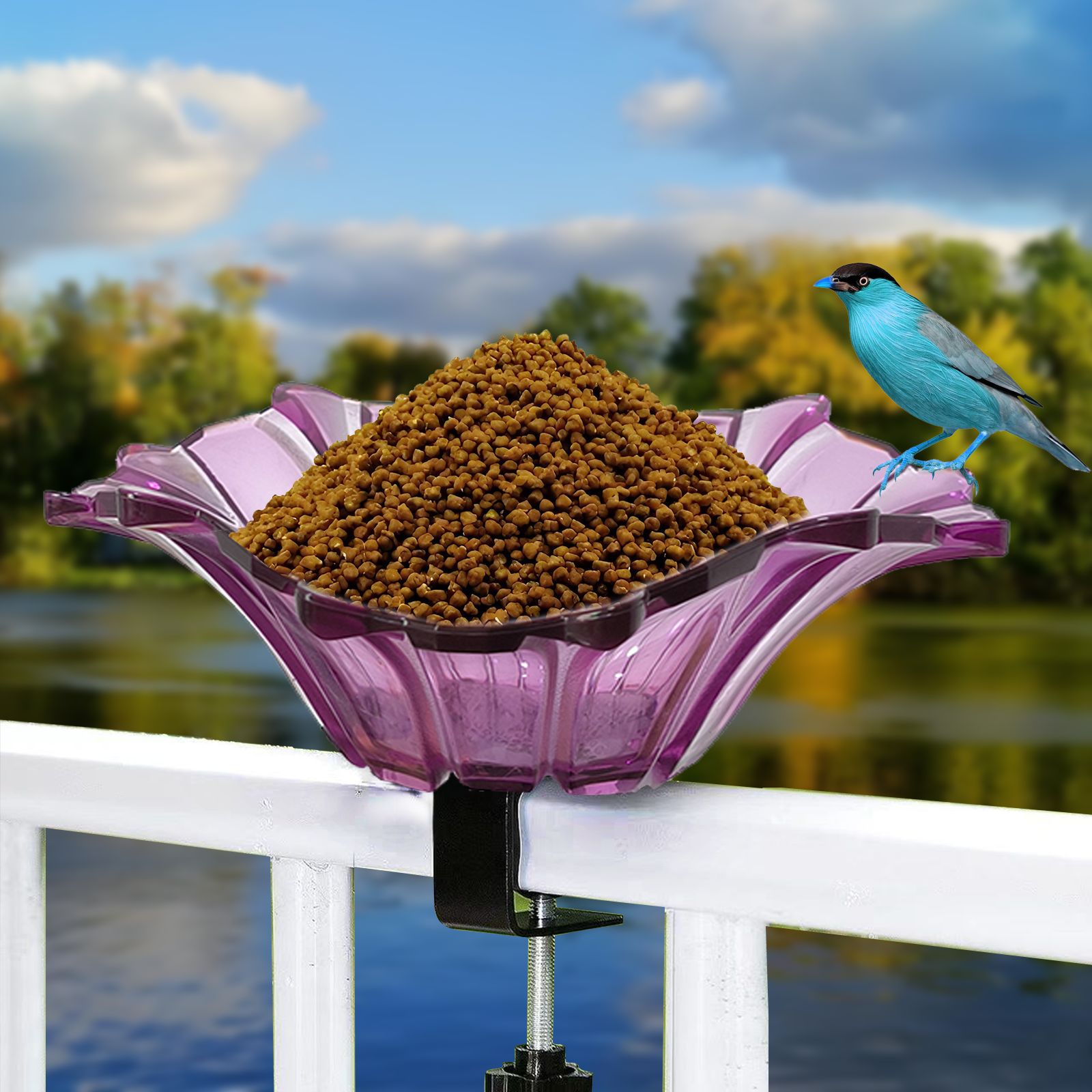 New Outdoor Garden Bird Bath Bowls & Bird Feeders