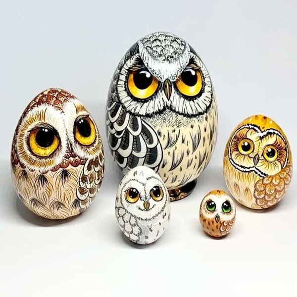 🎁New Owl Nesting Egg/Easter Gift