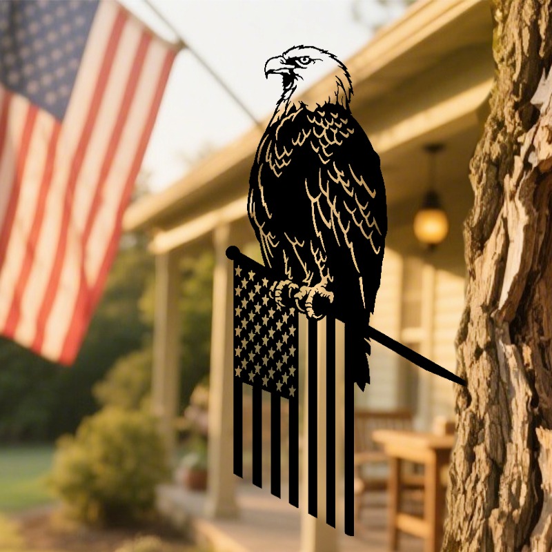 Libereagle Metal Eagle Flag Tree Stake