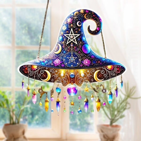 Moonlight Witch Window Hanging Sun Catcher Decor