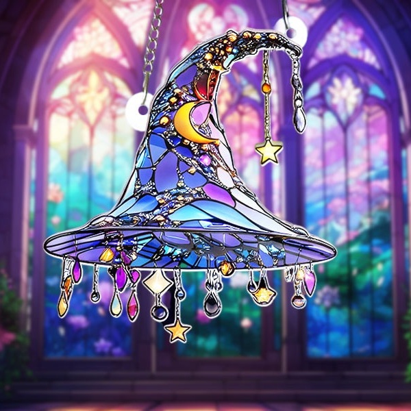 Moonlight Witch Window Hanging Sun Catcher Decor