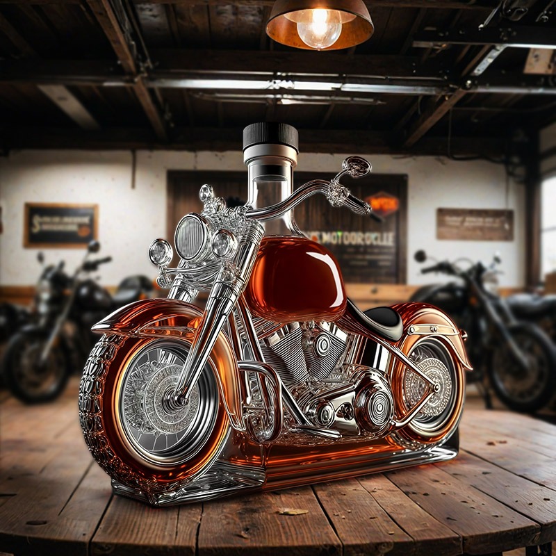 Motorcycle-shaped Whiskey Bottle Decanter
