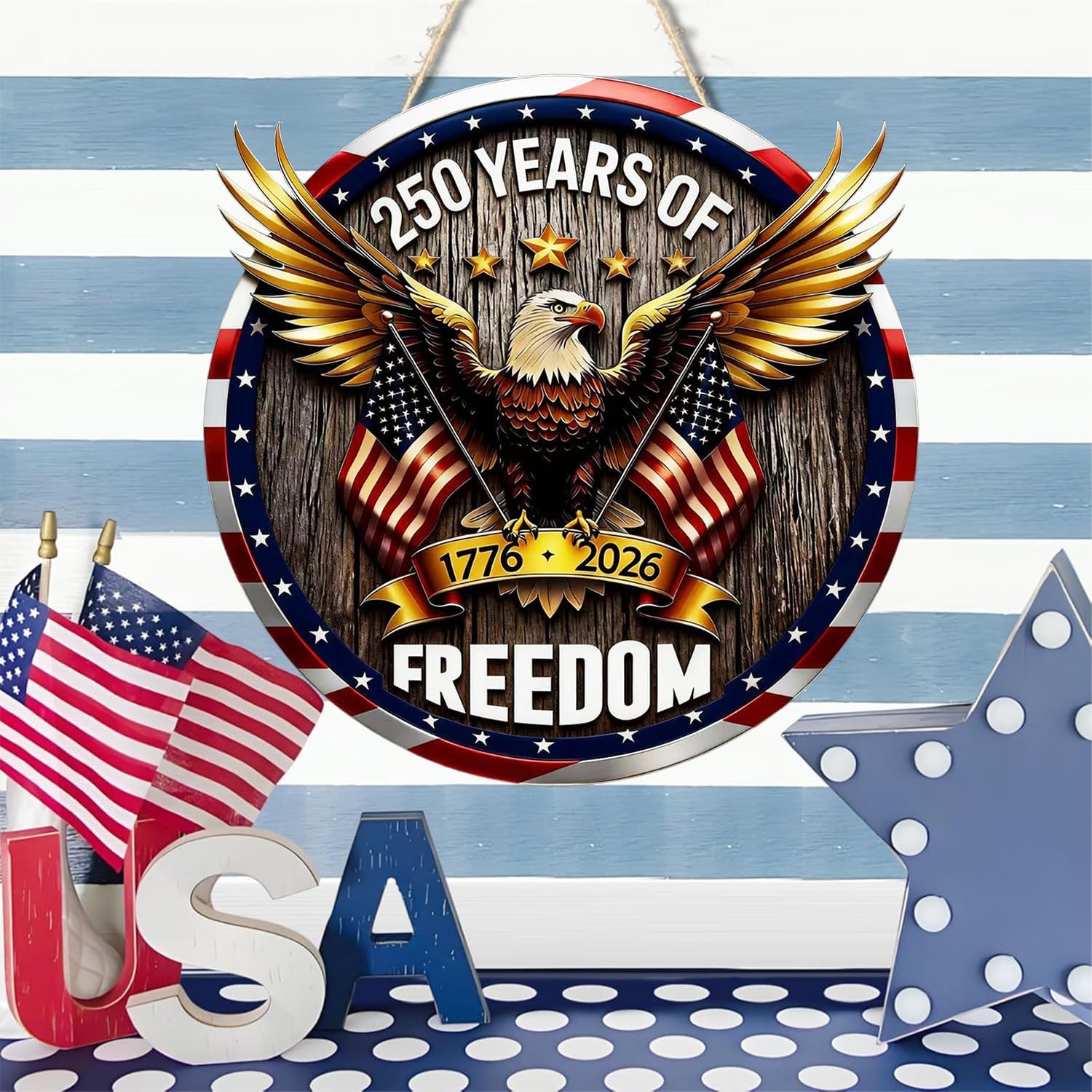 250th Anniversary Wooden Door Hanger