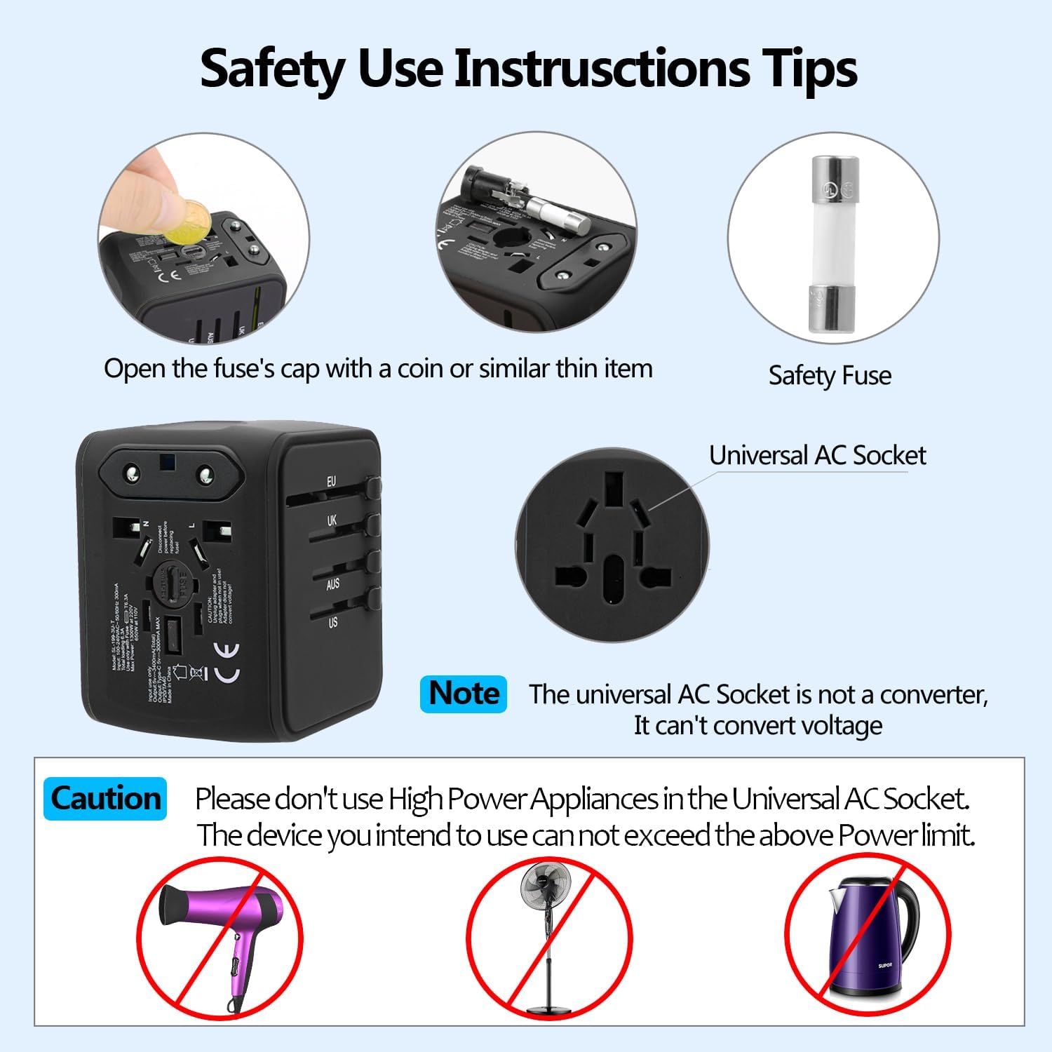Multifunctional Universal Travel Adapter(199 Countries)