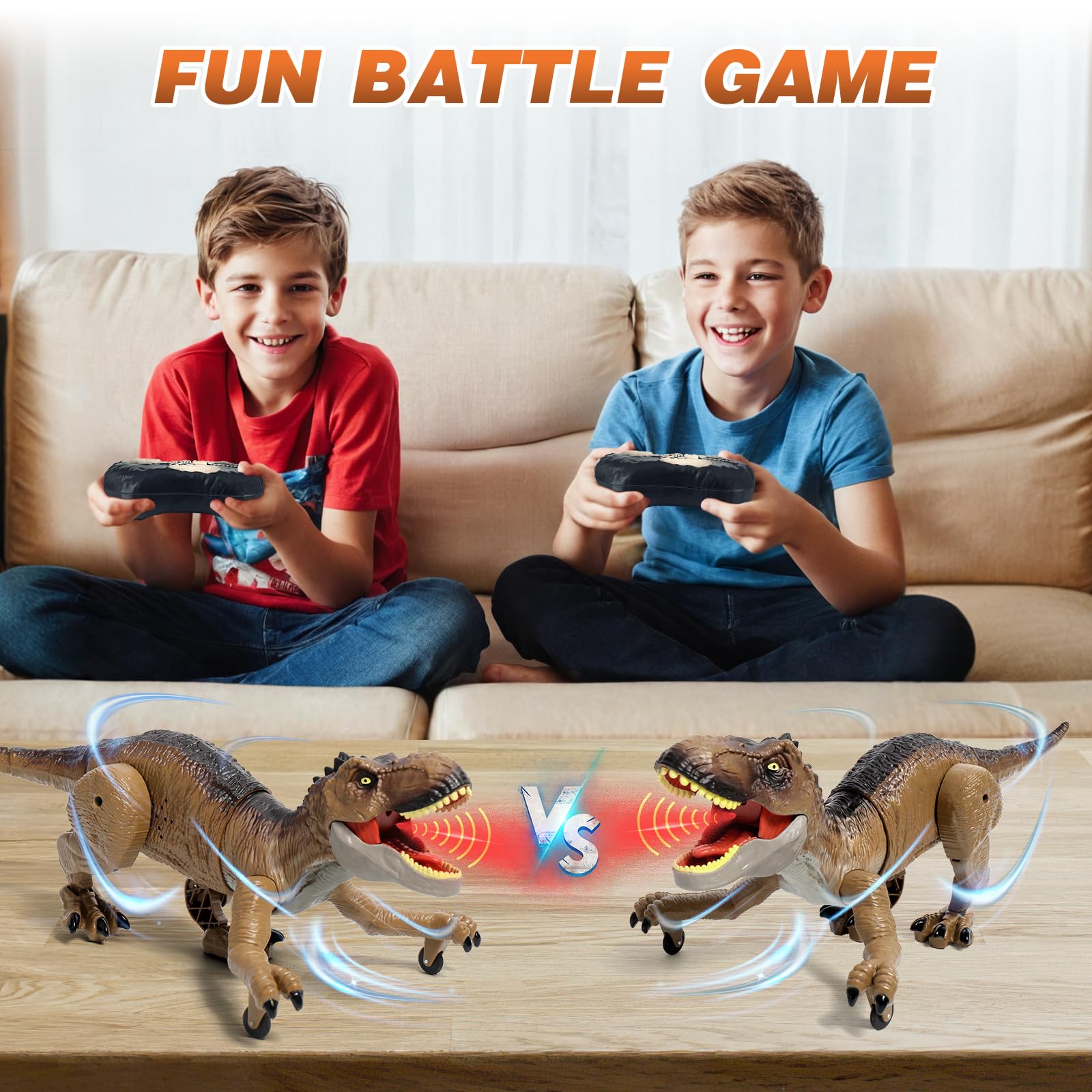 🦖Realistic Walking RC Robot Dinosaur with Spray & Light & Roar