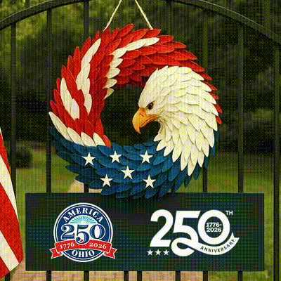250th Memorial Eagle Wreath Independence Day Decorations