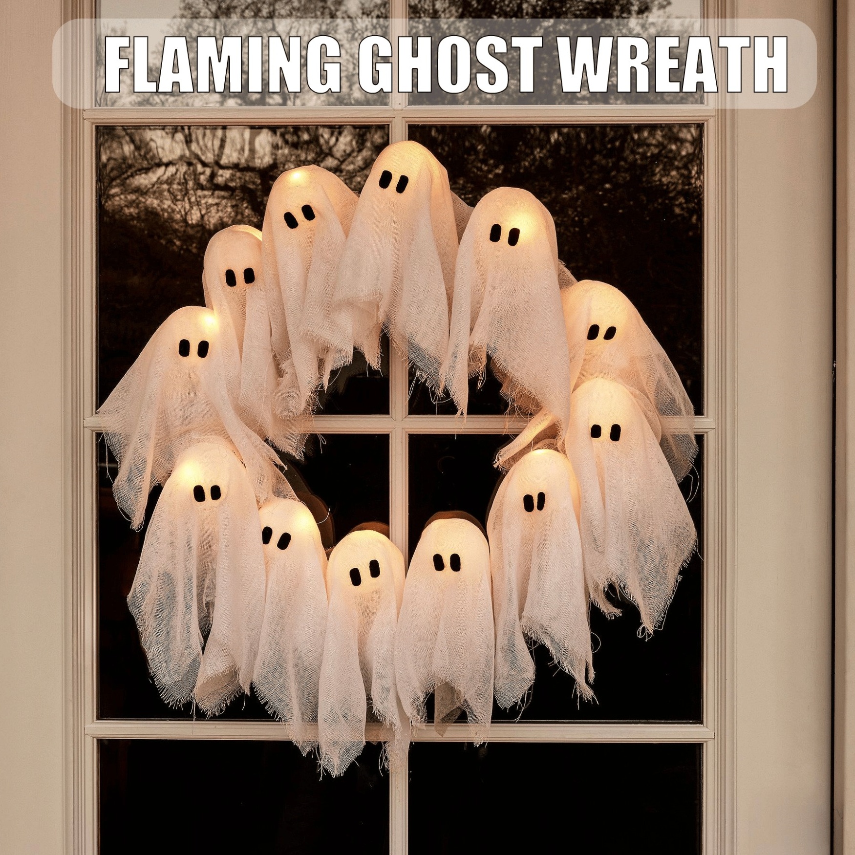 2025 Flaming Ghost Wreath