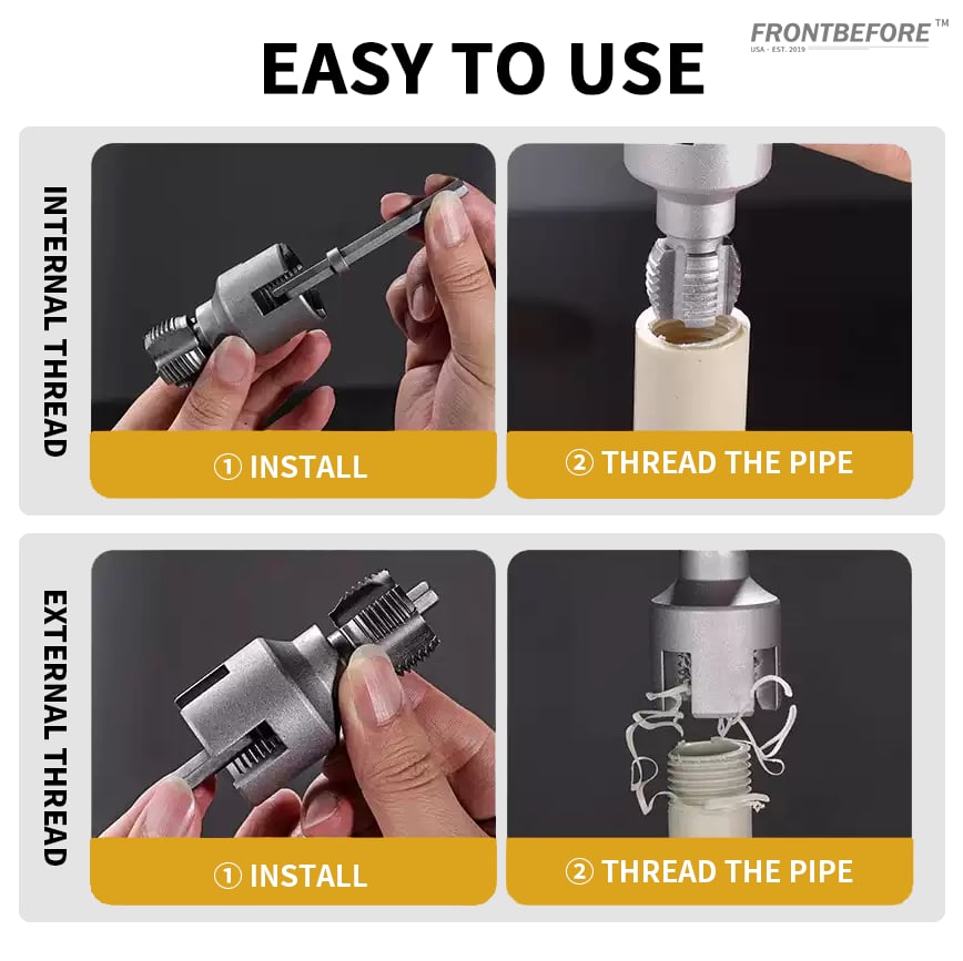 🔥Integrated Internal & External Pipe Threading Tool