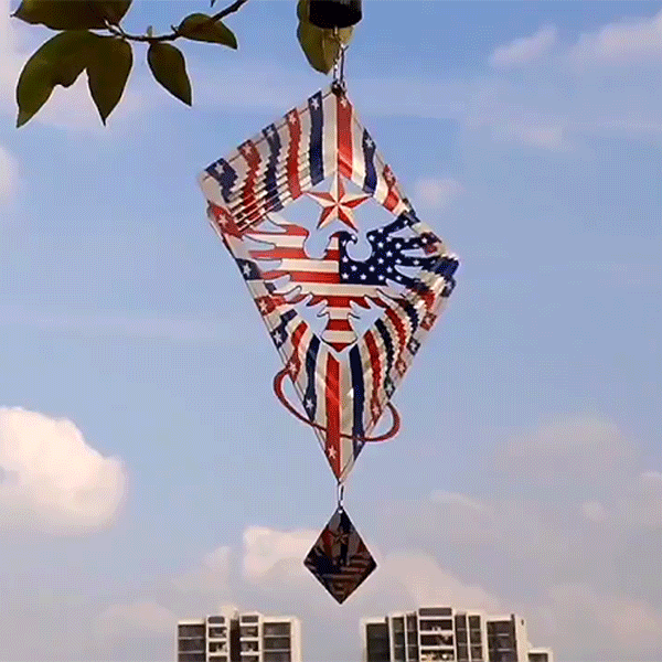 US Flag Eagle 3D Wind Spinner