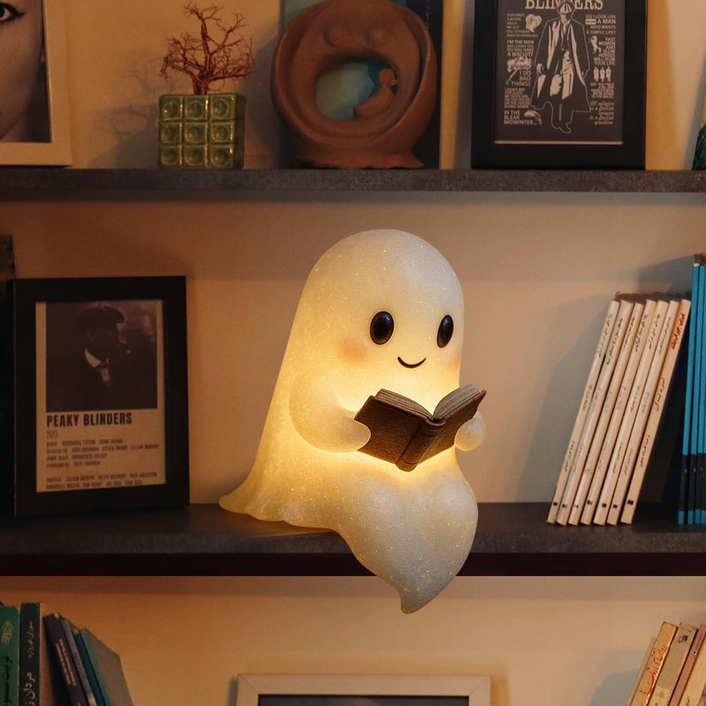 👻📚Cute Ghost Reading Book Lamp