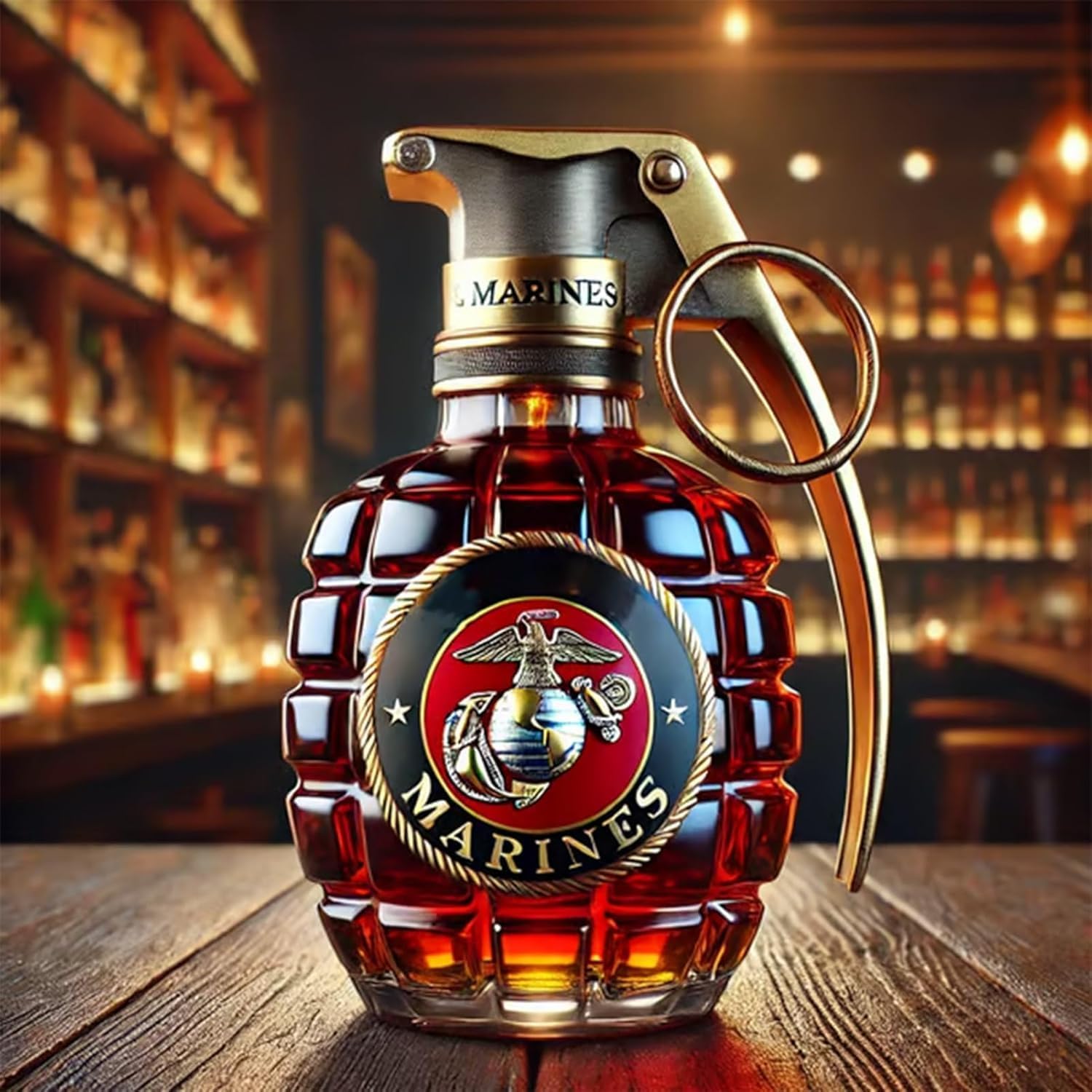 Military Hand Grenade Whiskey Bottle