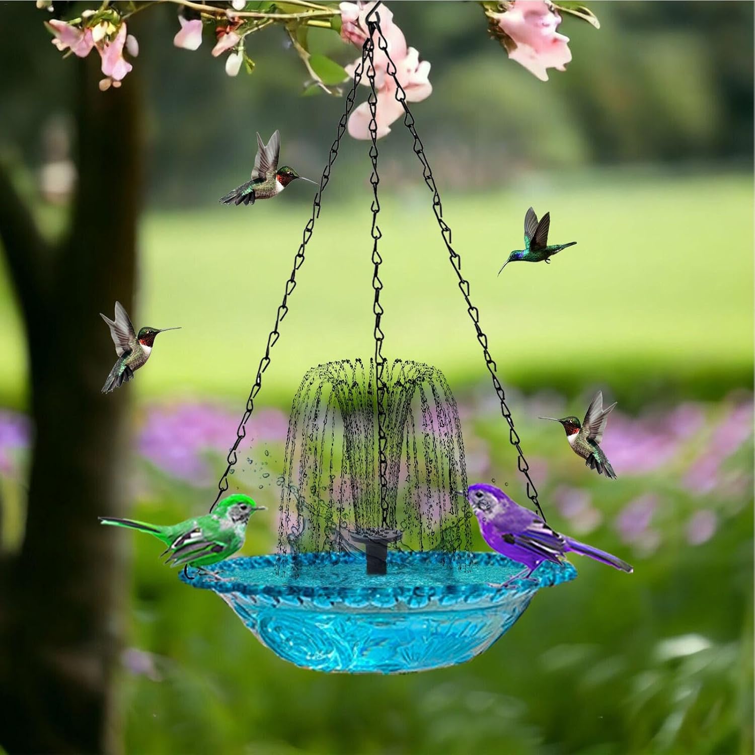 Garden Floating Fountain Hanging Bird Feeder