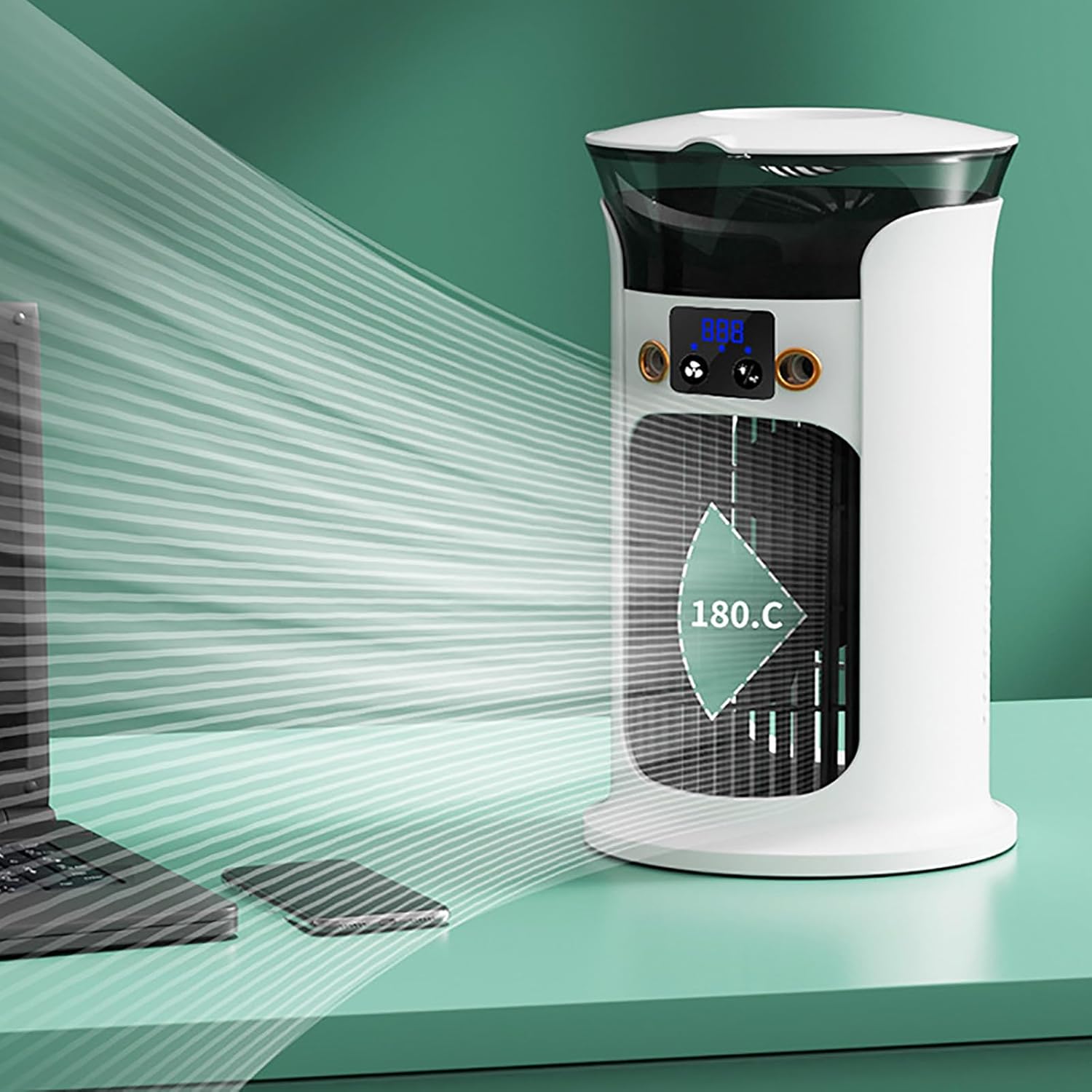 Adjustable Silent Cooling Fan With Humidifier