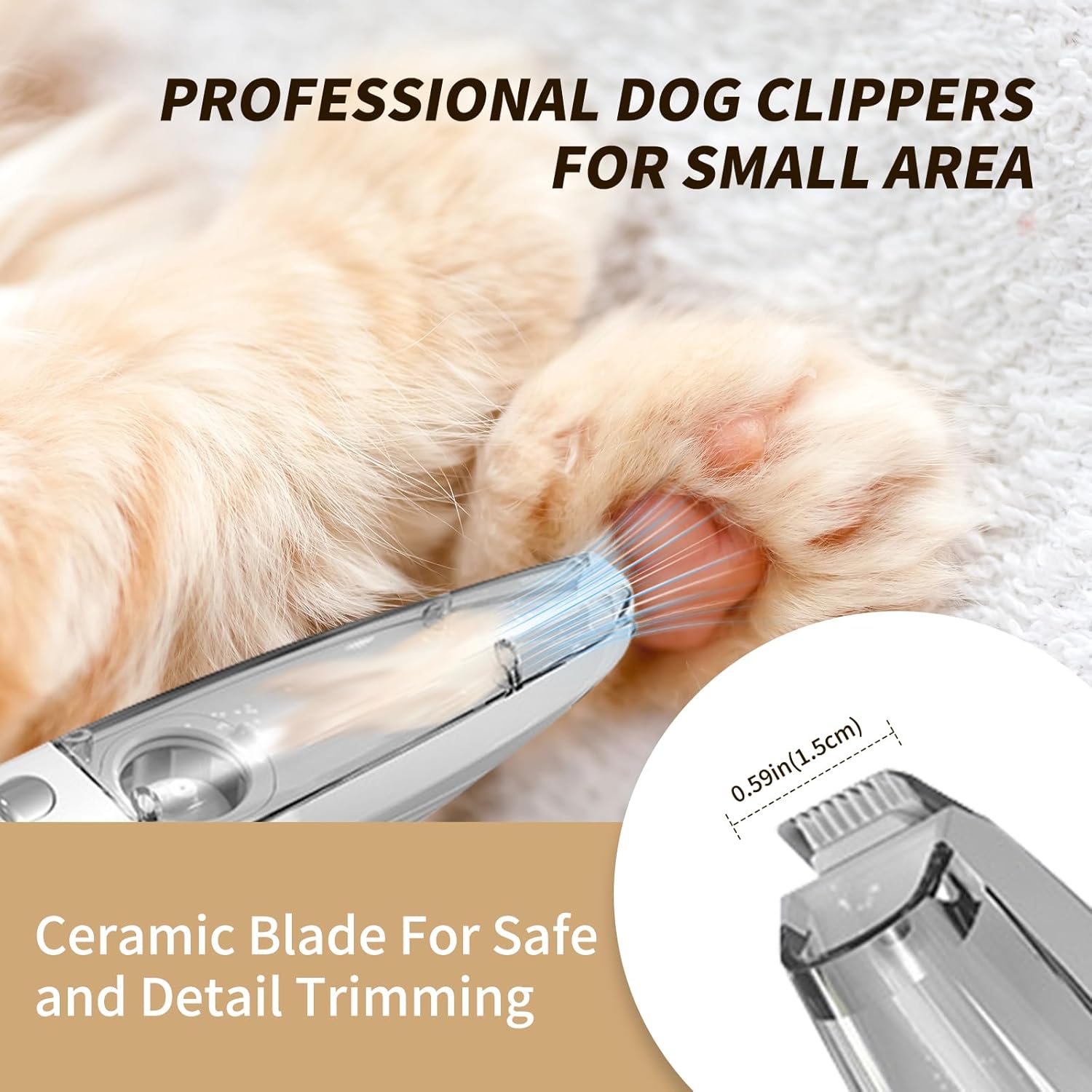 Dog Paw Trimmer with Vacuum Suction