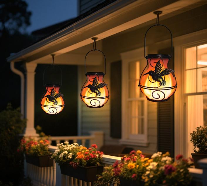 Hummingbird Flame Solar Lights (Set of 2) – Nature’s Fireflies, Captured in Your Garden