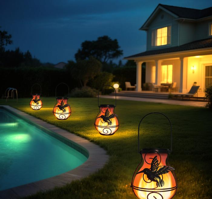 Hummingbird Flame Solar Lights (Set of 2) – Nature’s Fireflies, Captured in Your Garden