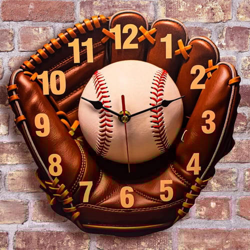 ⚾Baseball gloves wall clock