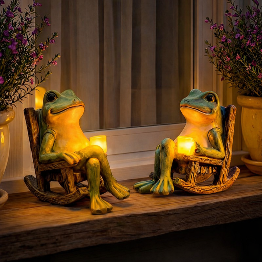 Solar LED Frog Garden Outdoor Decor