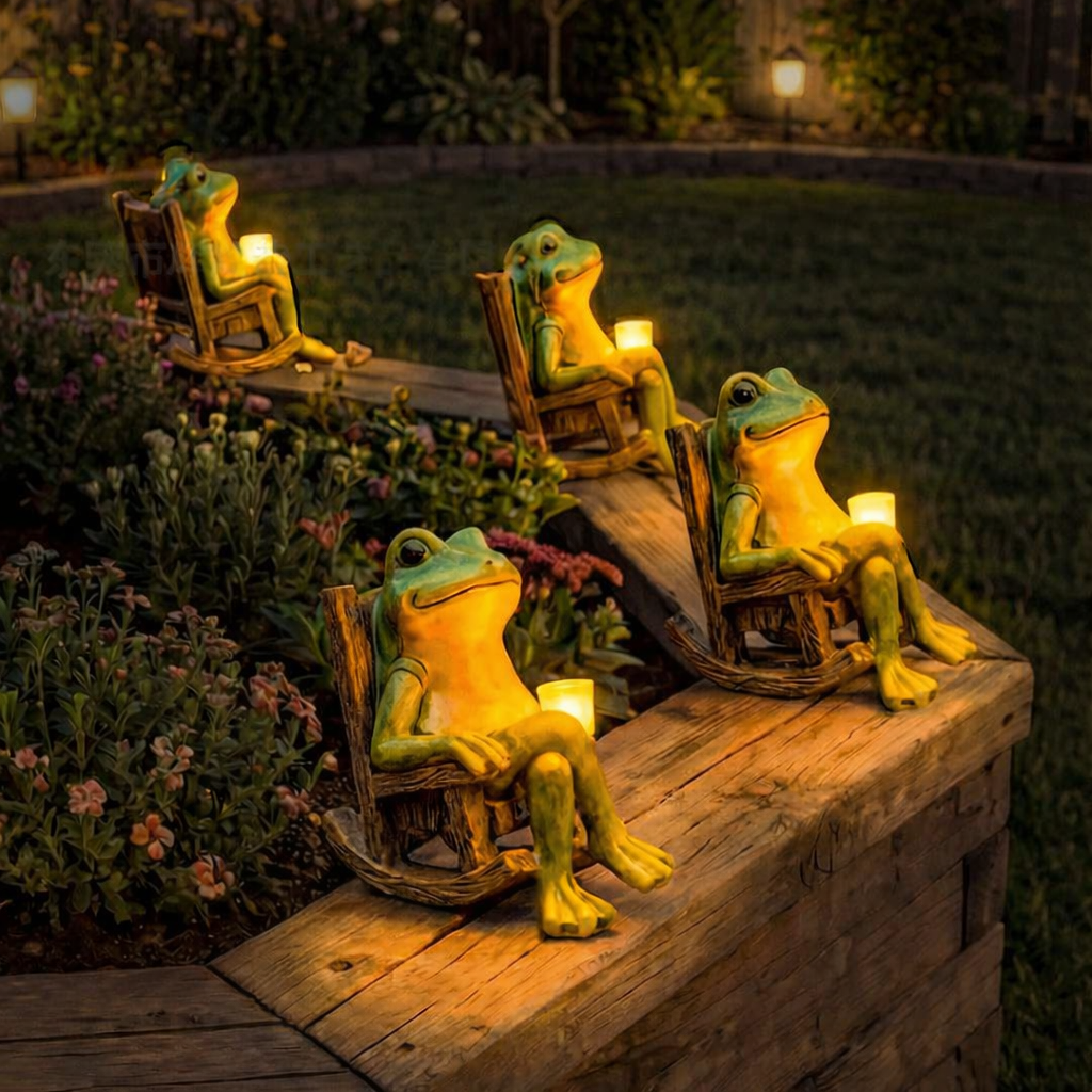 Solar LED Frog Garden Outdoor Decor