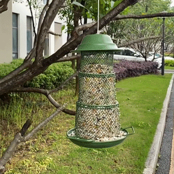 Hanging Bird Feeders Extendable Durable Large Capacity Iron Rain-proof