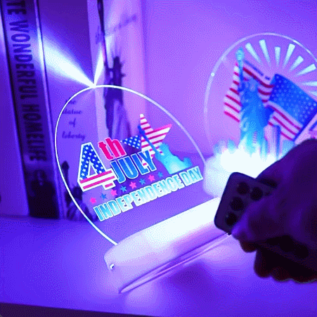 Patriotic Glow: Independence Day LED Decor – USA Flag & Skyline Lights 🇺🇸