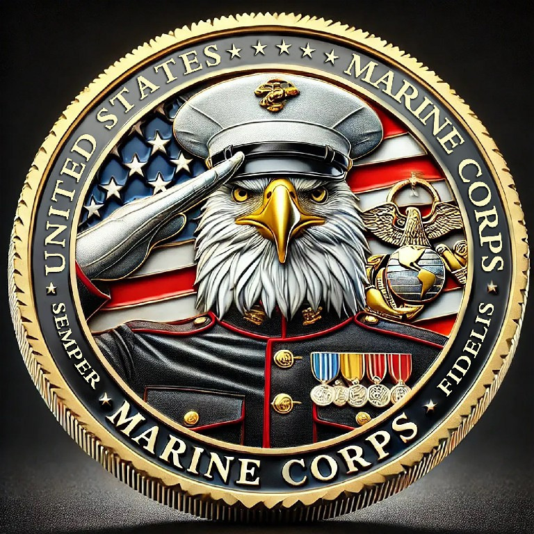 U.S. Marine Corps 250th Anniversary Veterans Collector Coins